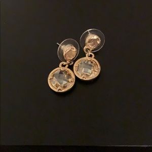 Gold hanging earrings